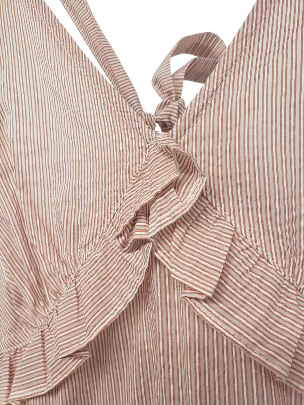 Misa Los Angeles Morrison Ruffle Tiered Maxi Dress Pink Stripe Candy Striper - Picture 5 of 12